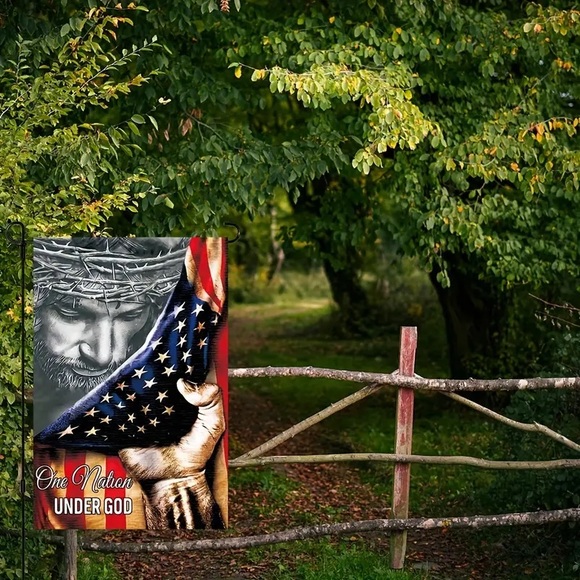 🇺🇸🕊”One Nation Under God” Our Savior & Flag Graphic Double Sided Garden Flag! - Picture 5 of 9